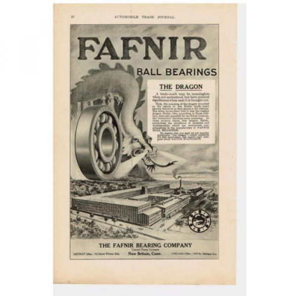 1919 AD FAFNIR BALL BEARINGS NEW BRITAIN, CONN. STAR, HAND MADE EXTRA PLY TIRE #4 image