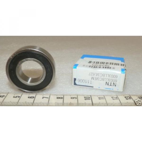 sealed Radial Ball Bearing 17 mm bore 35 mm  diameter  NTN 6003LLBC3/L627 #1 image