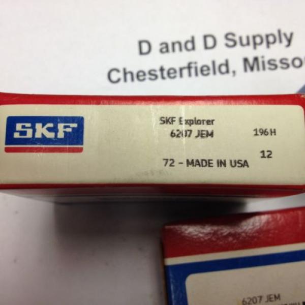 New-In-Box, SKF 6207-JEM, Radial/Deep Groove Ball Bearing, 35x72x17mm, USA Made #2 image