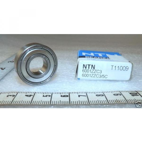 12 mm Bore x 28 mm O.D.Radial Ball Bearing   NTN 6001ZZC3/L627 1L011   (Loc5) #1 image