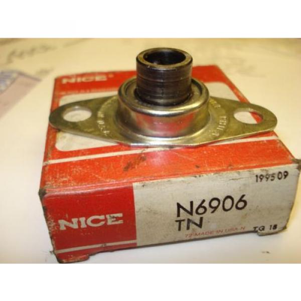 NEW! Nice N6906TN radial ball bearing, 6906-B, 6906-R, extended inner w/flange #1 image