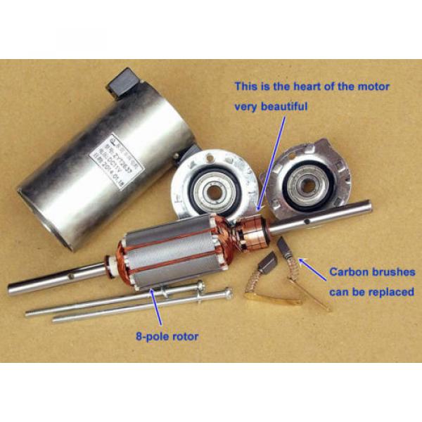 High Torque Dual ball bearing 8-pole rotor Brush Replacement low noise DC Motor #1 image