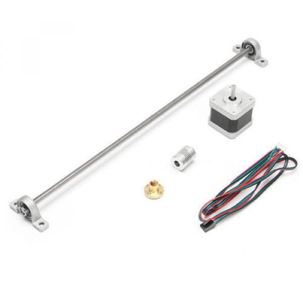 NEMA17 Stepper Motor with 400mm T8 Lead Screw Mounted Ball Bearing and Shaft Cou #2 image