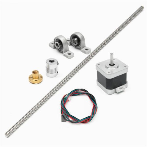 NEMA17 Stepper Motor with 400mm T8 Lead Screw Mounted Ball Bearing and Shaft Cou #4 image