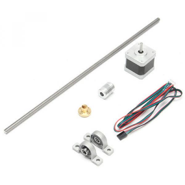 NEMA17 Stepper Motor with 400mm T8 Lead Screw Mounted Ball Bearing and Shaft Cou #5 image
