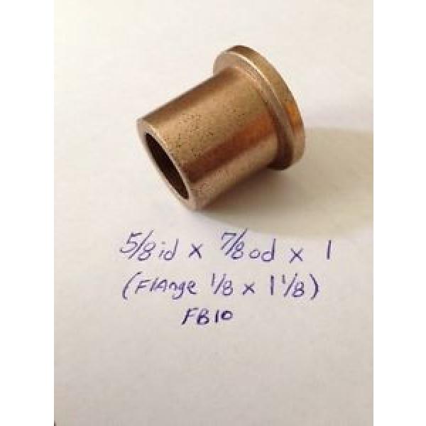 Bronze Flange Bushing Bearing New 5/8 id x 7/8 od  x 1 Brass Engine Motor F10 #1 image