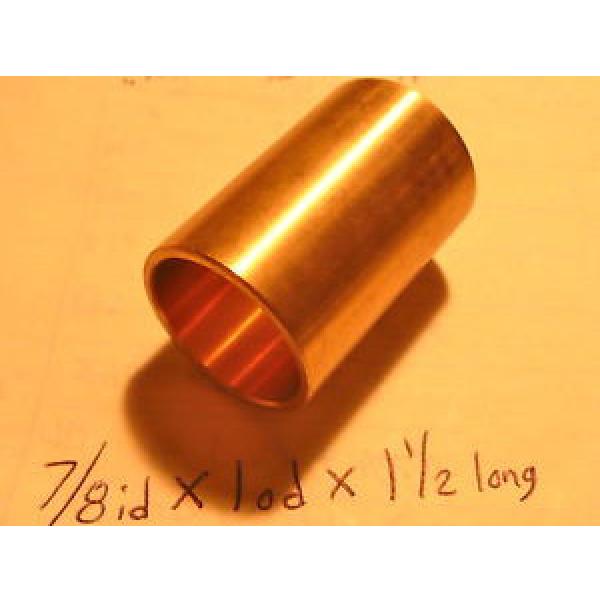Bronze Bushing Bearing New 7/8 id x 1 od x 1 1/2 Brass motor gearbox oilite new #1 image