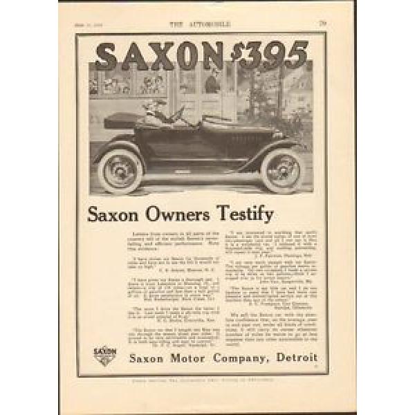115 Saxon Motor Car Detroit MI Auto Ad Hyatt Roller Bearings mc4070 #1 image
