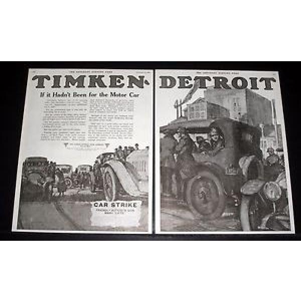 1919 OLD MAGAZINE PRINT AD, TIMKEN-DETROIT BEARINGS, BECAUSE OF THE MOTOR CAR! #1 image