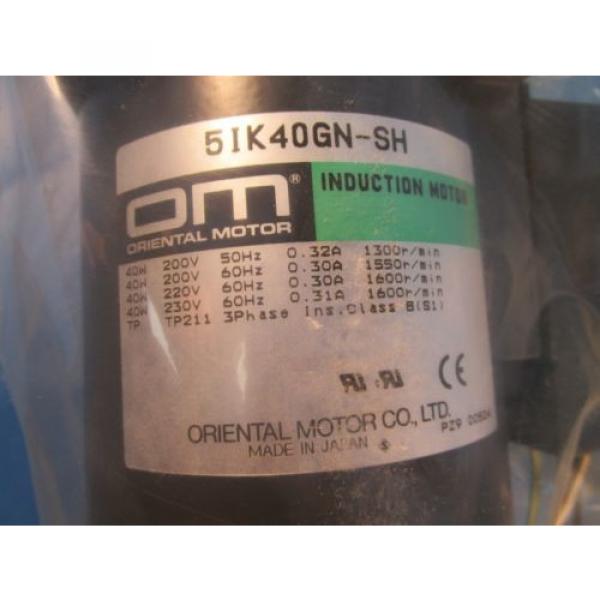 Oriental Motor CO. LTD. Induction Motor: 51K40GN-SH AC MOTOR #3 image