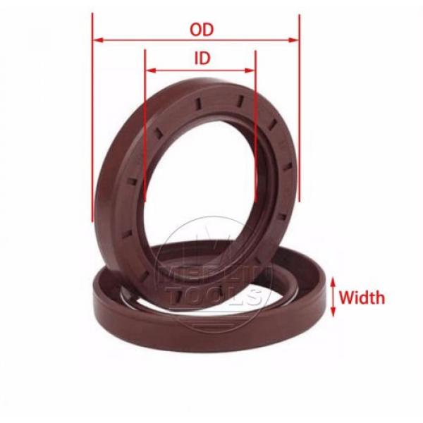 Select Size ID 82 - 120mm TC Double Lip Viton Oil Shaft Seal with Spring #1 image