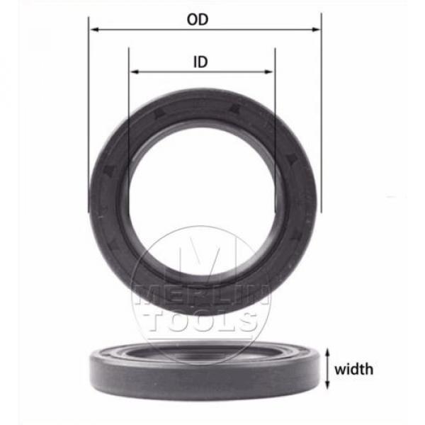 Select Size ID 25 - 27mm TC Double Lip Rubber Rotary Shaft Oil Seal with Spring #1 image