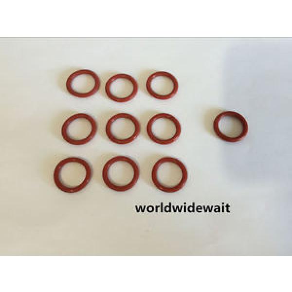 10PCS Red Silicone O Ring Oil Seal 15mm OD x 2.4mm Thick #1 image