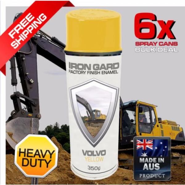 6x IRON GARD Spray Paint VOLVO YELLOW Excavator Dozer Loader Bucket Attachment #1 image