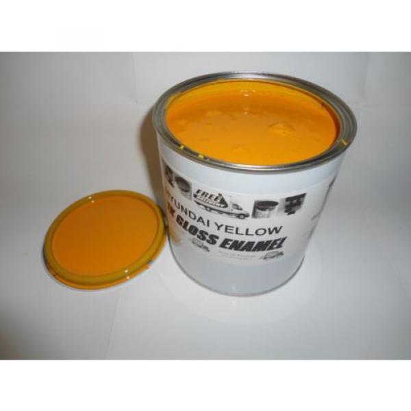 Hyundai Excavator Yellow Gloss Enamel Paint 1 Litre #1 image