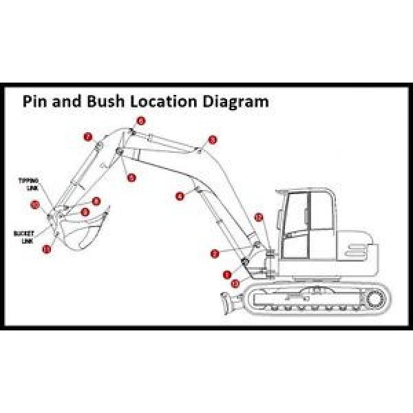Dipper End Kit Suitable for a Kubota K008-3 Mini Digger Pins &amp; Bushes #1 image