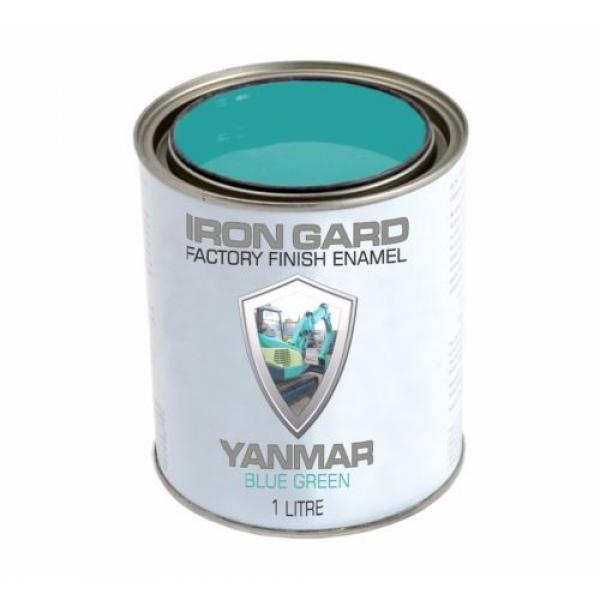 IRON GARD 1L Enamel Paint YANMAR BLUE GREEN Excavator Auger Bucket Tracks Mini #2 image