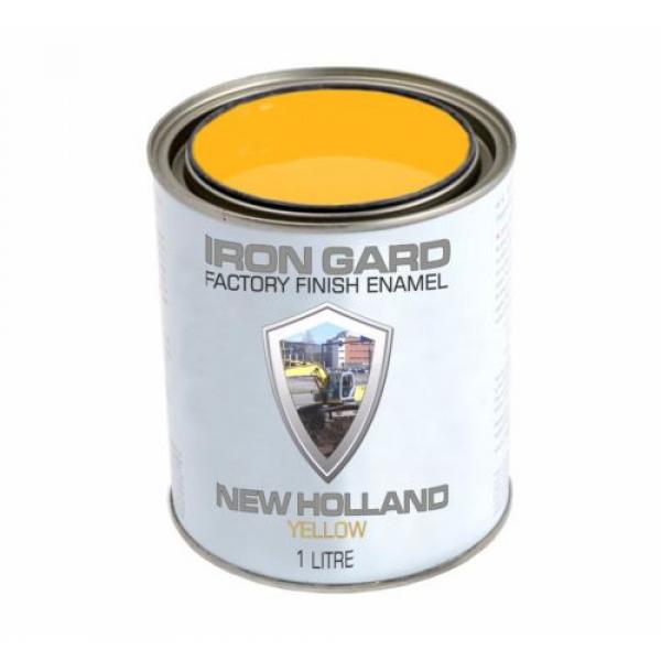 IRON GARD 1L Enamel Paint NEW HOLLAND YELLOW Excavator Auger Bucket Tracks Mini #2 image