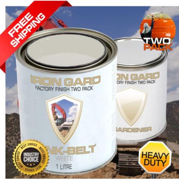 IRON GARD 1L Two Pack Paint LINK BELT WHITE Excavator Loader Bucket Attachment #1 image
