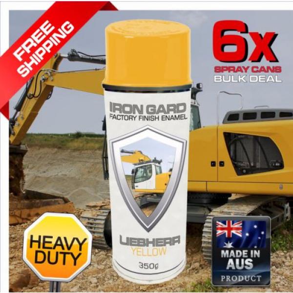 6x IRON GARD Spray Paint LIEBHERR YELLOW Excavator Crane Machine Bucket Attach #1 image
