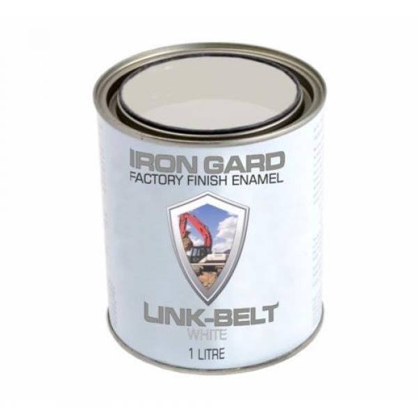 IRON GARD 1L Enamel Paint LINK BELT WHITE Excavator Auger Loader Bucket Tracks #2 image