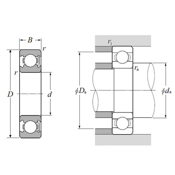 6001LHC3, Single Row Radial Ball Bearing - Single Sealed (Light Contact Rubber Seal) #2 image