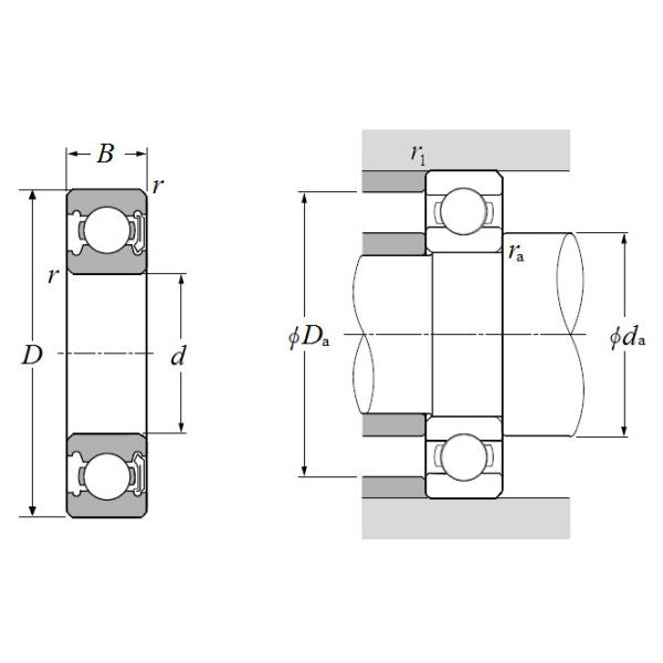 60/28LBC3, Single Row Radial Ball Bearing - Single Sealed (Non-Contact Rubber Seal) #2 image