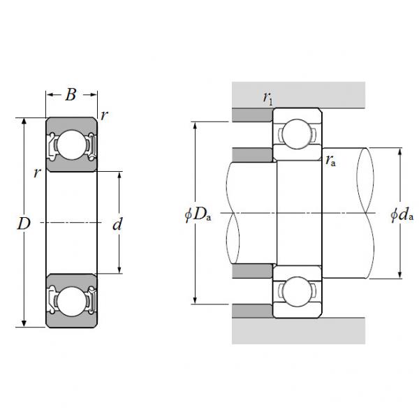 6005LUZ/5C, Single Row Radial Ball Bearing - Single Shielded & Single Sealed (Contact Rubber Seal) #2 image