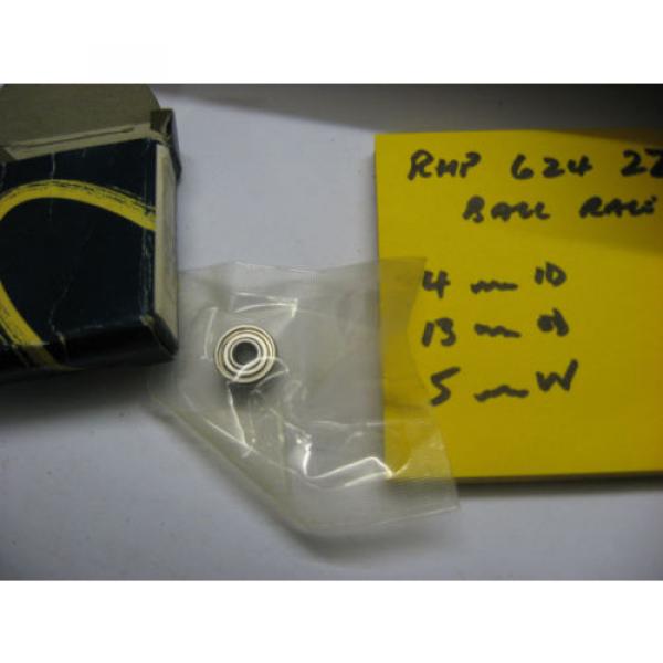 RHP 624 ZZ metal shielded ball bearing race.4mm id x 13mm od x 5mm wide.. #2 image